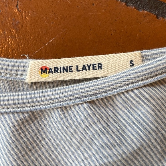 Marine Layer Women’s Dana Wrap Striped Wide Leg Jumpsuit S Casual Knit Travel - Picture 4 of 10